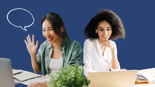 women in an interview