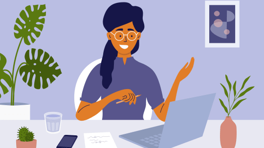 Woman at Performance Review