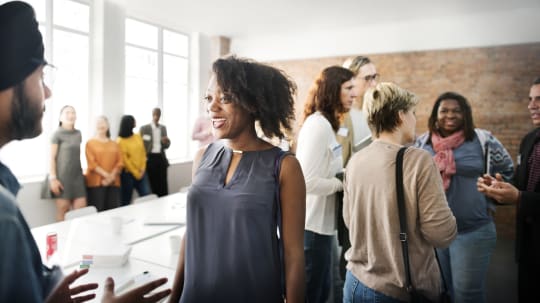 People at a diversity team meeting