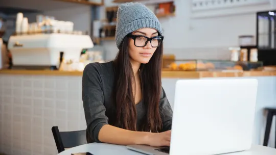 Woman with laptop