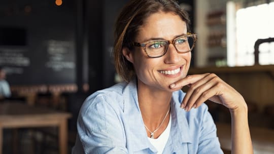 Happy and confident woman