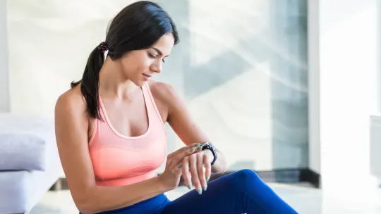 Woman looking at watch