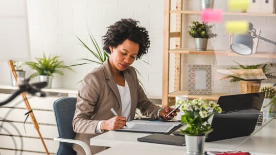 Woman on Computer