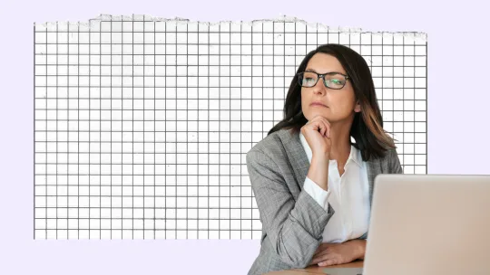woman thinking at work