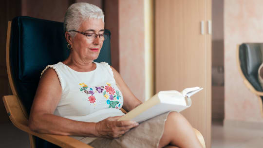 woman with a book