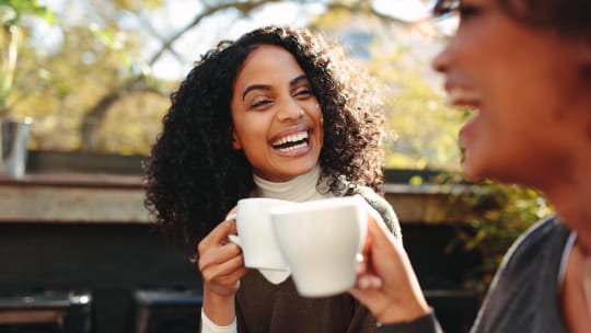 Women drinking coffee