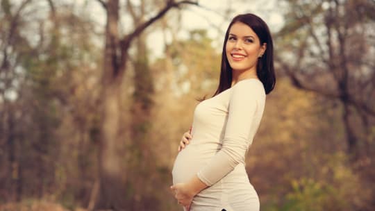 pregnant woman outside