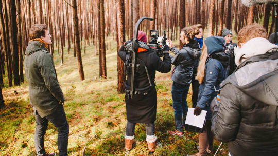 filming a movie outside