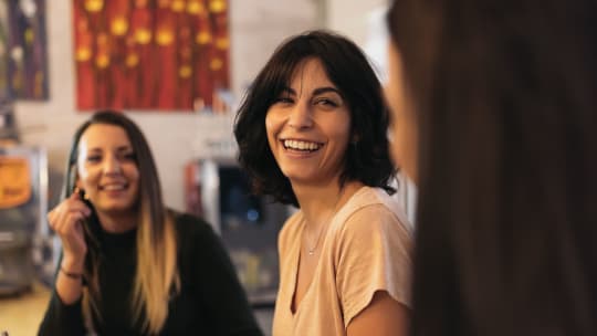 Women laughing