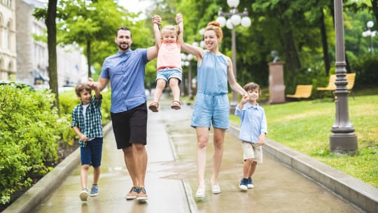 Family with kids