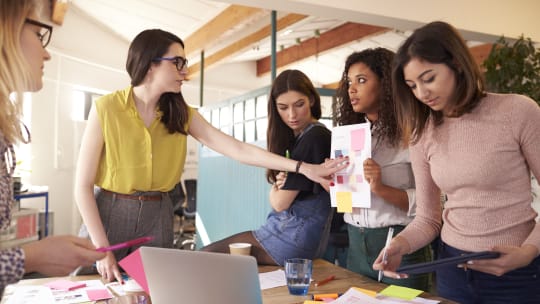 Group of women at work