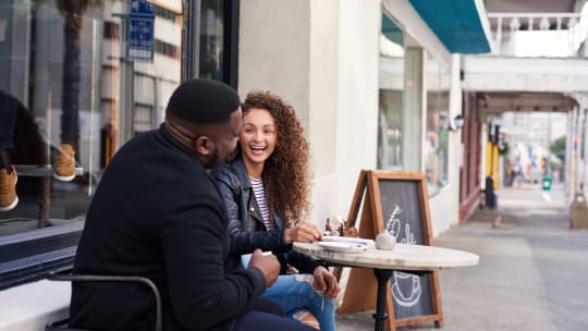 Woman and Man on Date