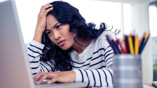 Confused, frustrated woman