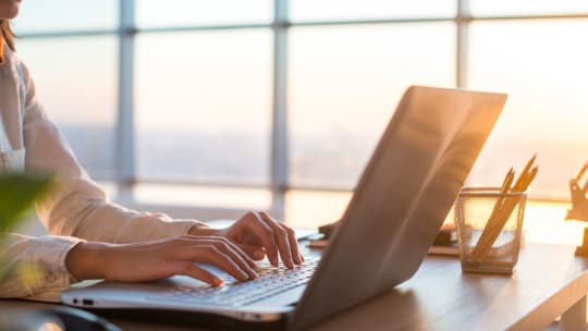 Woman Working at Desk