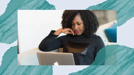 woman on her laptop