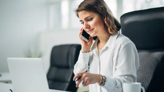 Woman on phone
