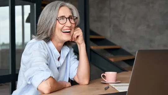 Woman looking at phone