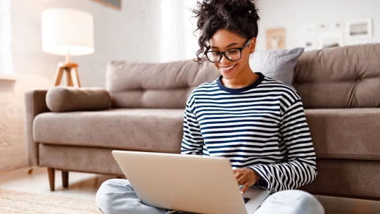 woman typing