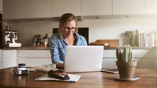 Woman Working from Home