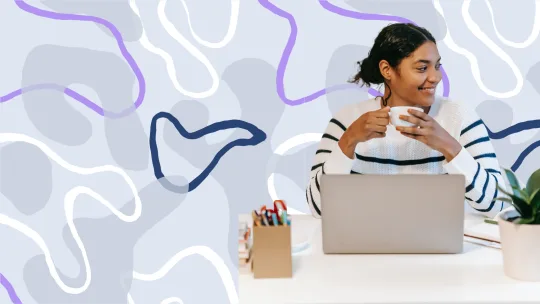 Gen Z employee happy at work