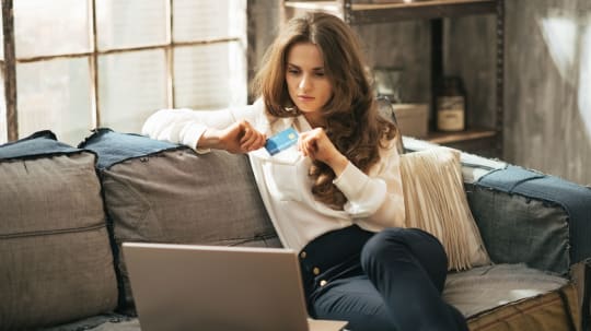 woman thinking about money