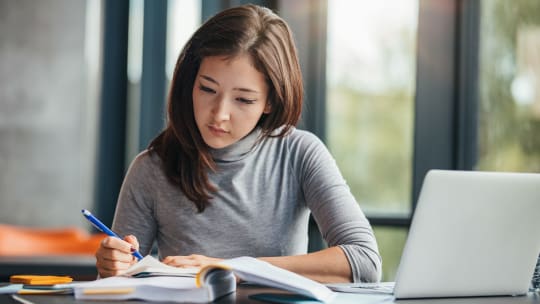 woman writing