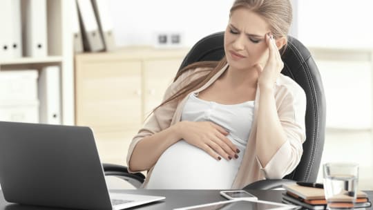 Pregnant woman with headache