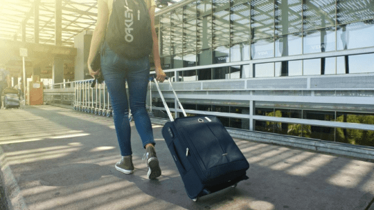 Returning home from traveling
