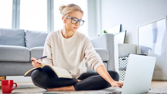 woman calculating finances
