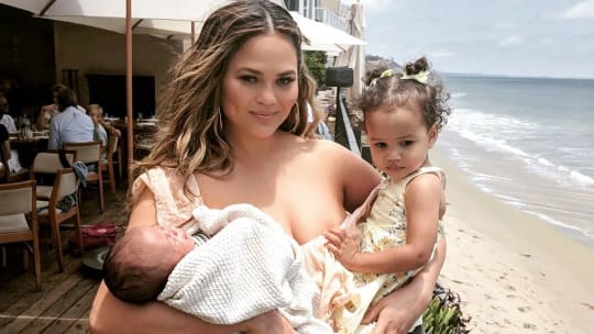 Chrissy Teigen and her kids