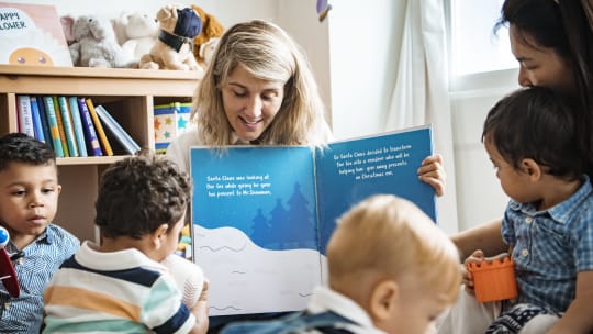 woman teaching a class