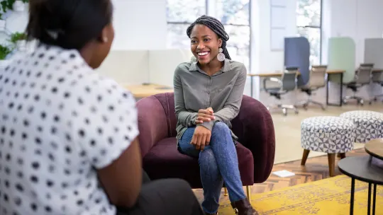 Woman in interview
