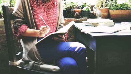 woman writing