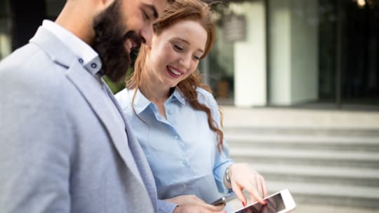salespeople with tablet