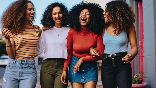 group of women laughing