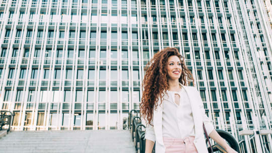 Smiling businesswoman