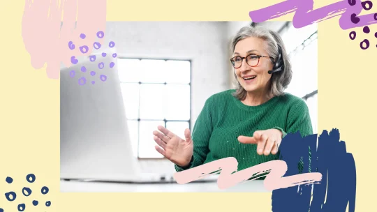 woman on video call