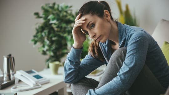 Stressed Woman at Work