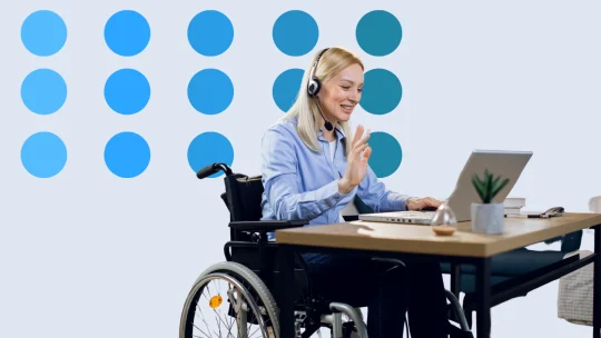 woman leading virtual meeting