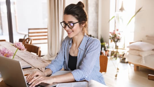 woman working in solitude