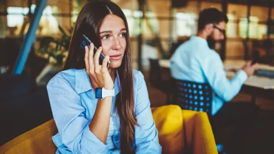Woman on phone