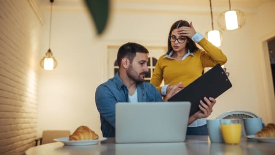 Woman Doing Finances