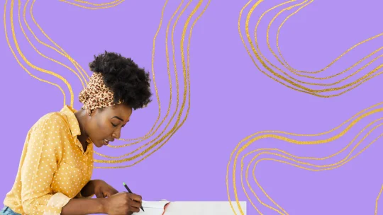 woman journaling