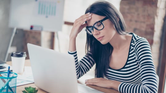 frustrated woman looking for a job