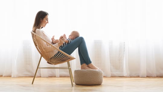 woman with a baby