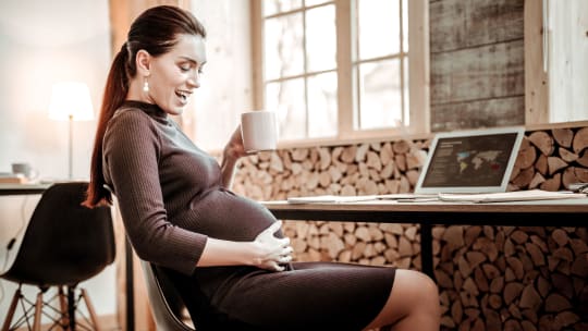 Pregnant woman at work