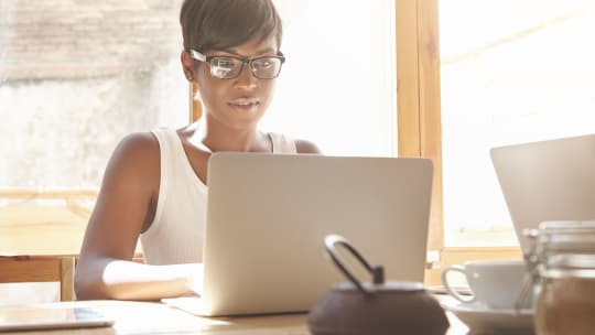 Woman Online Job Searching