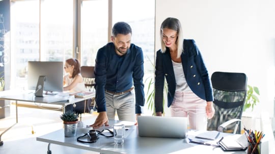 Two colleagues in office