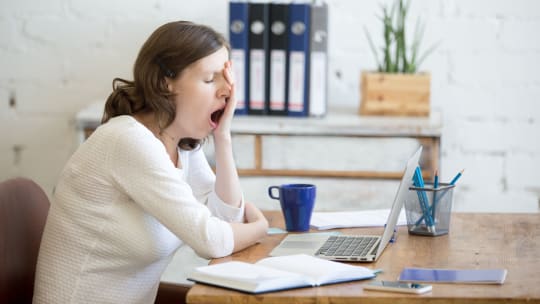 Woman sleeping on couch