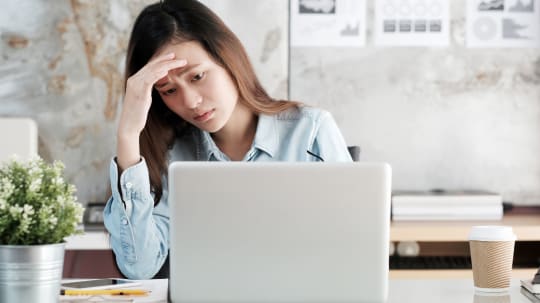 Stressed Woman at Work